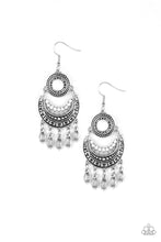 Load image into Gallery viewer, Mantra to Mantra- White and Silver Earrings- Paparazzi Accessories