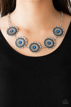 Load image into Gallery viewer, Me-dallions, Myself, and I- Blue and Silver Necklace- Paparazzi Accessories