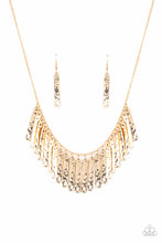 Load image into Gallery viewer, Metallic Muse- Gold Necklace- Paparazzi Accessories