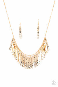 Metallic Muse- Gold Necklace- Paparazzi Accessories