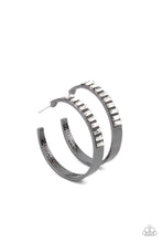 Load image into Gallery viewer, More To Love- White and Gunmetal Earrings- Paparazzi Accessories