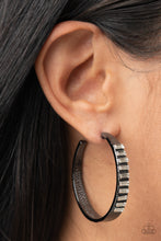 Load image into Gallery viewer, More To Love- White and Gunmetal Earrings- Paparazzi Accessories