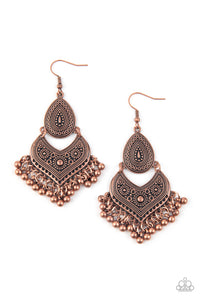 Music To My Ears- Copper Earrings- Paparazzi Accessories