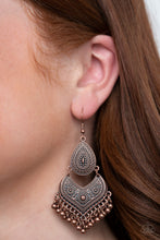 Load image into Gallery viewer, Music To My Ears- Copper Earrings- Paparazzi Accessories