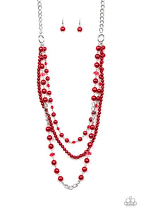 New York City Chic- Red and Silver Necklace- Paparazzi Accessories