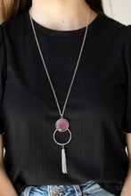Load image into Gallery viewer, Nice To GLOW You- Purple and Silver Necklace- Paparazzi Accessories