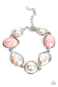 Nostalgically Nautical- Pink and Silver Bracelet- Paparazzi Accessories