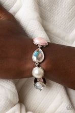Load image into Gallery viewer, Nostalgically Nautical- Pink and Silver Bracelet- Paparazzi Accessories
