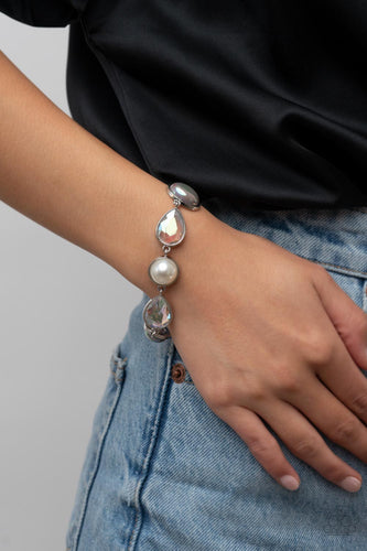 Nostalgically Nautical- Silver Multicolored Bracelet- Paparazzi Accessories