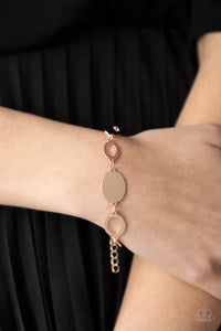 OVAL and Out- Rose Gold Bracelet- Paparazzi Accessories