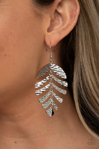 Palm Lagoon- Silver Earrings- Paparazzi Accessories