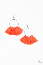 Load image into Gallery viewer, Peruvian Princess- Orange and Silver Tassel Earrings- Paparazzi Accessories