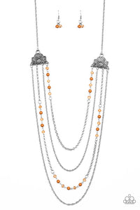 Pharaoh Finesse- Brown and Silver Necklace- Paparazzi Accessories