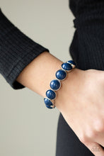 Load image into Gallery viewer, POP, Drop and Roll- Blue and Silver Bracelet- Paparazzi Accessories