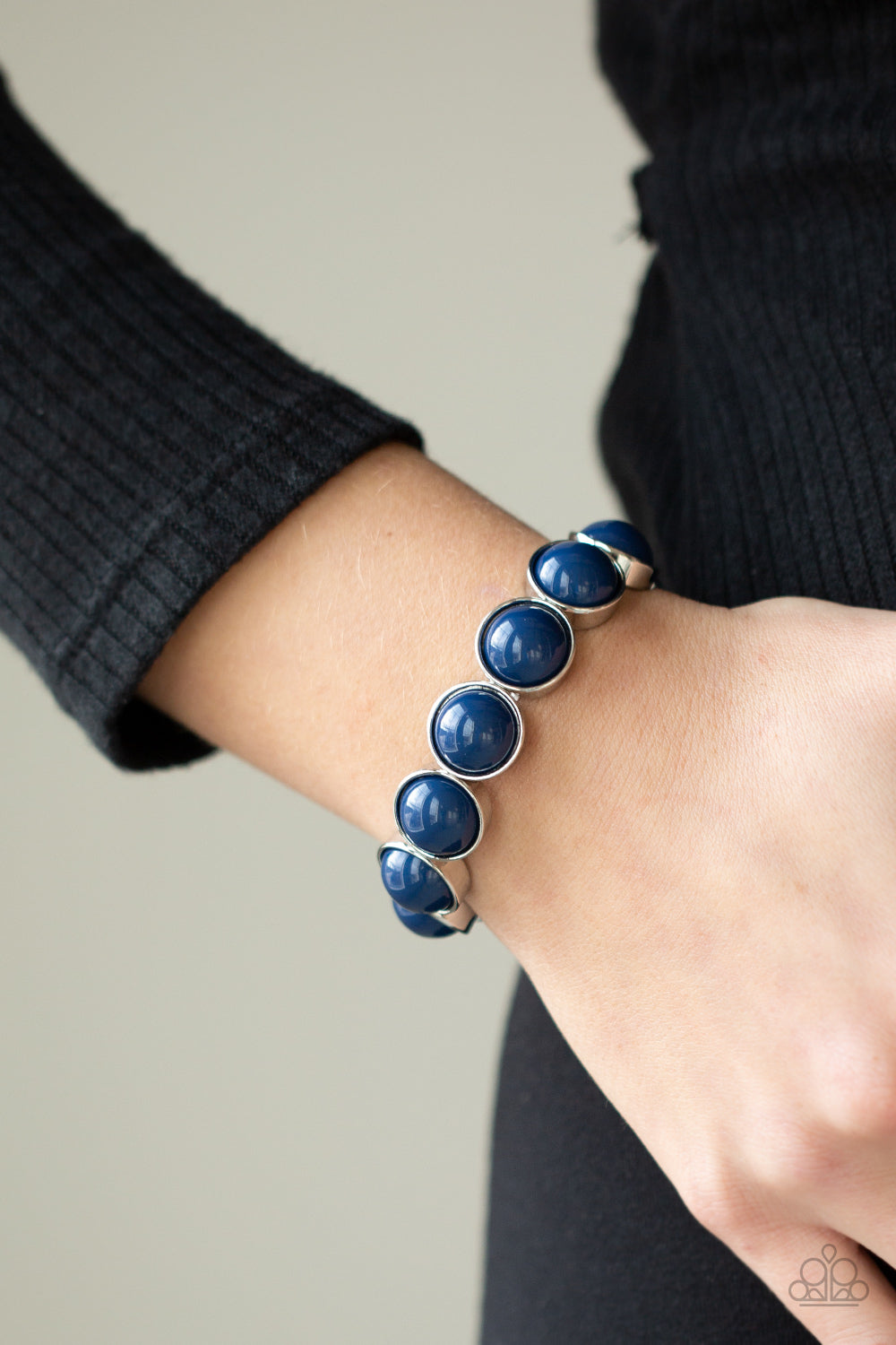 POP, Drop and Roll- Blue and Silver Bracelet- Paparazzi Accessories