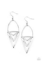 Load image into Gallery viewer, Proceed With Caution- Silver Earrings- Paparazzi Accessories