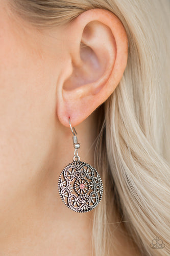 Rochester Royale- Pink and Silver Earrings- Paparazzi Accessories