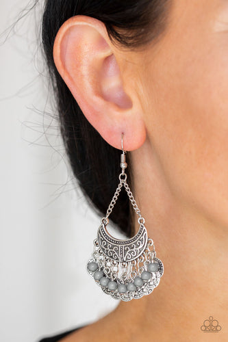 Sahara Treasure- Silver Earrings- Paparazzi Accessories