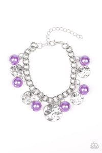 SEA In A New Light- Purple and Silver Bracelet- Paparazzi Accessories