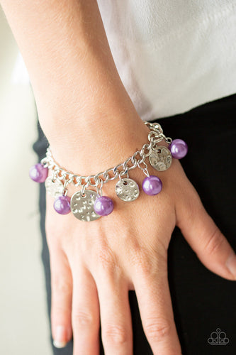 SEA In A New Light- Purple and Silver Bracelet- Paparazzi Accessories