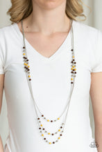 Load image into Gallery viewer, Seasonal Sensation- Yellow and Silver Necklace- Paparazzi Accessories