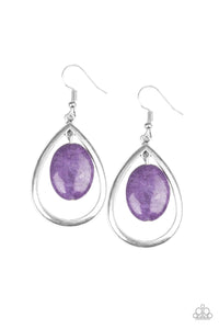 Seasonal Simplicity- Purple and Silver Earrings- Paparazzi Accessories