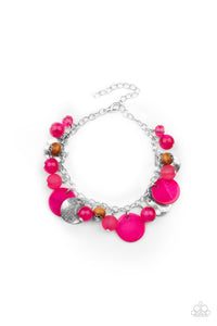 Springtime Springs- Pink and Silver Bracelet- Paparazzi Accessories