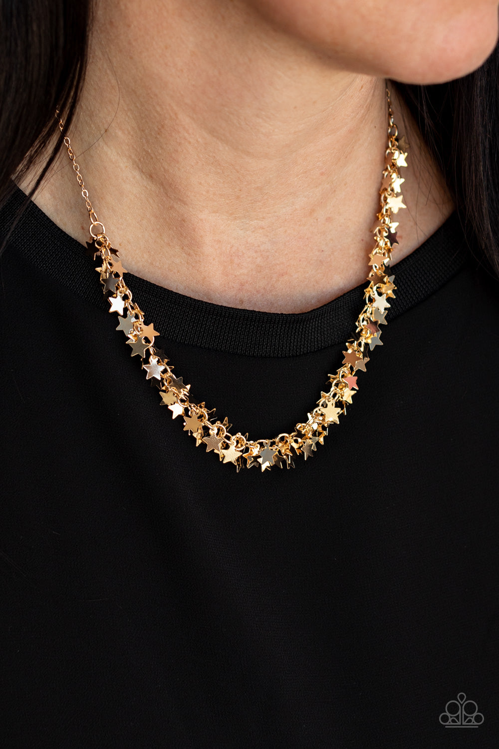 Starry Anthem- Gold Necklace- Paparazzi Accessories