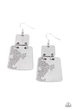 Load image into Gallery viewer, Tagging Along- Silver Earrings- Paparazzi Accessories