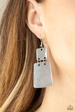 Load image into Gallery viewer, Tagging Along- Silver Earrings- Paparazzi Accessories