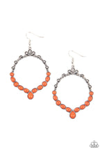 Load image into Gallery viewer, Thai Treasures- Orange and Silver Earrings- Paparazzi Accessories