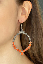 Load image into Gallery viewer, Thai Treasures- Orange and Silver Earrings- Paparazzi Accessories