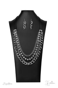 The Arlingto- White and Black Zi Necklace- Paparazzi Accessories
