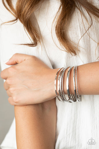 Top Of The Heap- Silver Bracelets- Paparazzi Accessories