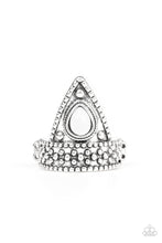 Load image into Gallery viewer, Tropical Escapade- White and Silver Ring- Paparazzi Accessories