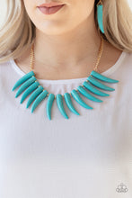 Load image into Gallery viewer, Tusk Tundra- Blue and Gold Necklace- Paparazzi Accessories