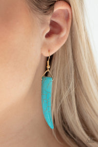 Tusk Tundra- Blue and Gold Necklace- Paparazzi Accessories