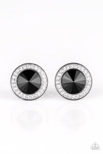 Load image into Gallery viewer, What Should I BLING?- Black and Silver Earrings- Paparazzi Accessories