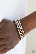 Load image into Gallery viewer, Chic Contender- Brown and Silver Bracelets- Paparazzi Accessories