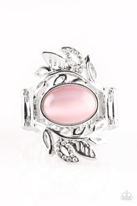 Garden Dew- Pink and Silver Ring- Paparazzi Accessories
