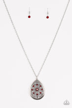 Load image into Gallery viewer, I Am Queen- Red and Silver Necklace- Paparazzi Accessories