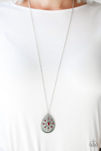 I Am Queen- Red and Silver Necklace- Paparazzi Accessories