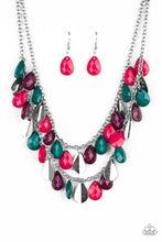 Load image into Gallery viewer, Life Of The FIESTA- Multicolored Silver Necklace- Paparazzi Accessories