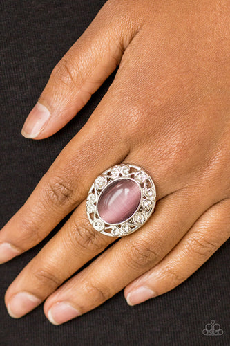 Moonlit Marigold- Purple and Silver Ring- Paparazzi Accessories