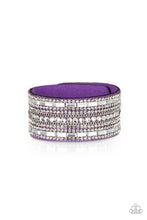 Load image into Gallery viewer, Rebel Radiance-Purple and White Wrap Bracelet- Paparazzi Accessories