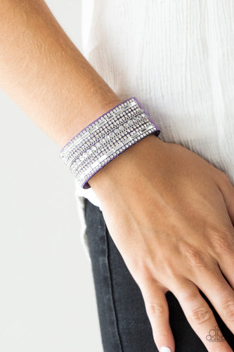 Rebel Radiance-Purple and White Wrap Bracelet- Paparazzi Accessories