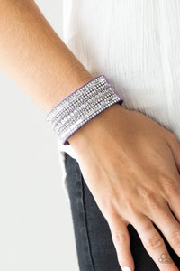 Rebel Radiance-Purple and White Wrap Bracelet- Paparazzi Accessories