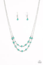 Load image into Gallery viewer, Summer Girl- Green and Silver Necklace- Paparazzi Accessories
