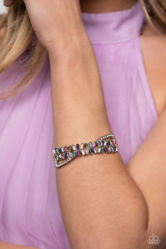 Timeless Trifecta - Multicolored Silver Bracelet- Paparazzi Accessories