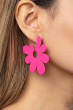 Load image into Gallery viewer, Flower Power Fantasy - Pink and Silver Earrings- Paparazzi Accessories